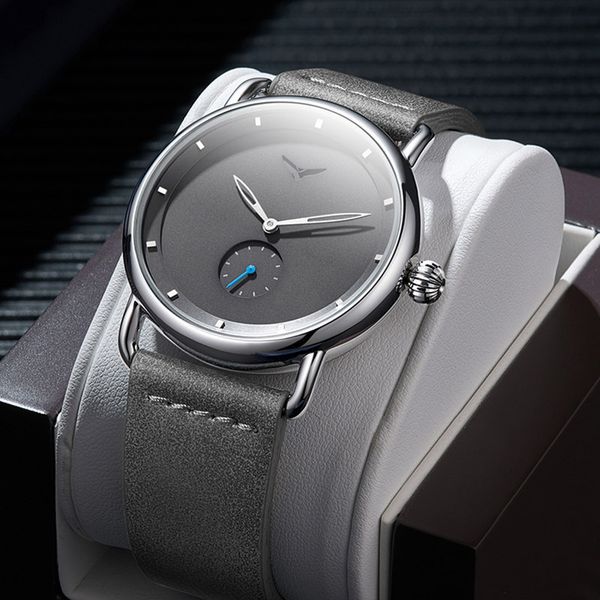 

2019 onola brand designer mens watches fashion sports concise wristwatches japan quartz movement stainless steel case waterproof watch men, Slivery;brown