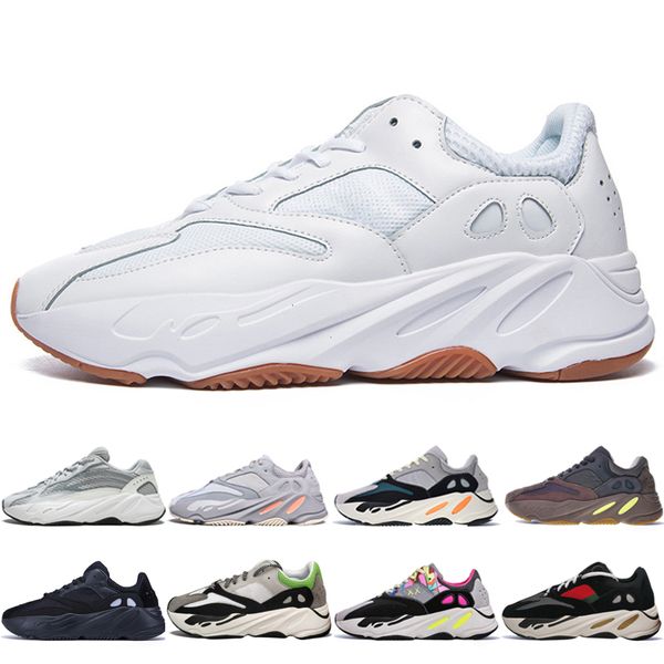 

With Box Hot New Kanye West 700 V2 Static 3M Mauve Inertia 700s Wave Runner Mens Running shoes for men Women sports sneakers designer boots