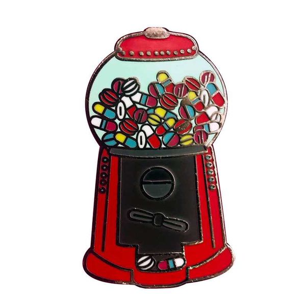 

candy rx enamel pin, Gray