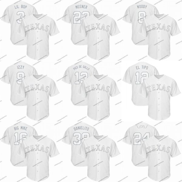 

Rangers 2019 Players Weekend Rangers Mike Minor MEENER Joey Gallo Pico de Gallo Locke St. John LEFTY Delino Deshields LIL jersets
