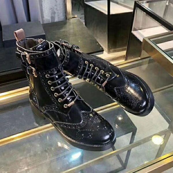 

высокий каблуках мартин сапоги зима грубый пятки женщина обувь дизайнер desert boots 100% натуральной кожи роскошь высокой пятки сапоги круп, Black