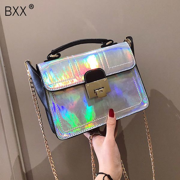 

bxx] лазерная кожа crossbody сумка для женщин 2020 моды весны chian плечо сумка lady travel сумка hk792