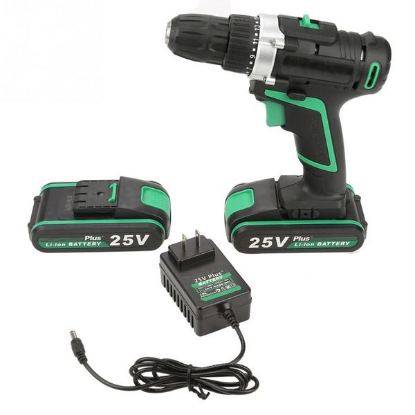 

25v plug rechargeable li-ion electric adjustable screwdriver kit handhold tool good