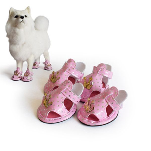 

4шт / комплект pet dog puppy сандалии спорт кроссовки anti-slip защитный boots
