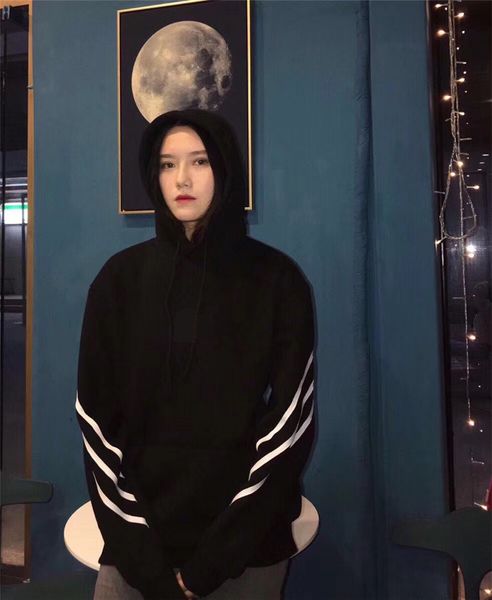 

designer men hooody with hat brand three color luxury long sleeves round neck fashion casual men spring autumn hoody, Black