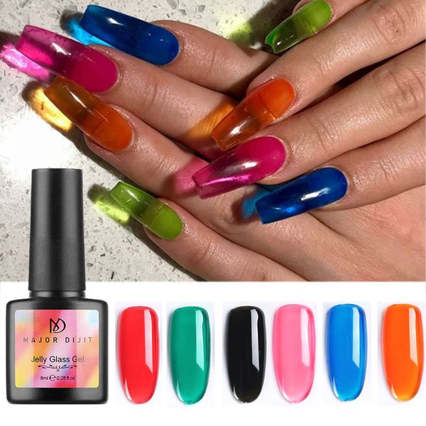 

new arrival professional colorful jelly uv gel nail polish soak off varnish manicure nail art diy msi-19, Red;pink