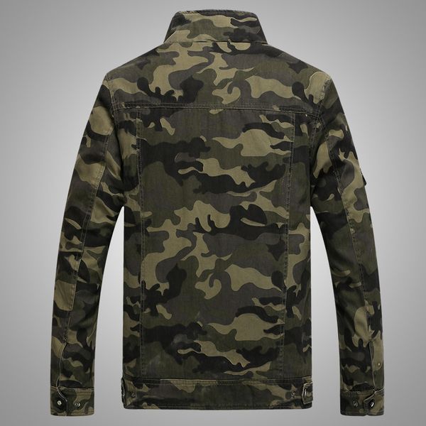 

autumn europe and america casual large size camouflage printed tooling jacket men's wear uniforms coat, Black;brown