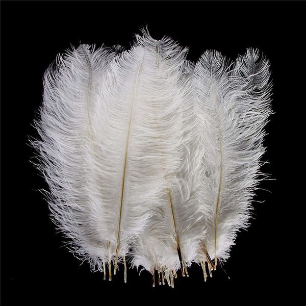 Soft За много 10-16 дюймов белый перо страуса Plume Craft Supplies Свадеб Таблица Centerpieces украшения Бесплатная доставка