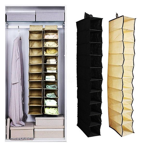 

10 sections closet wardrobe shoes clothes organizer hanging storage rack