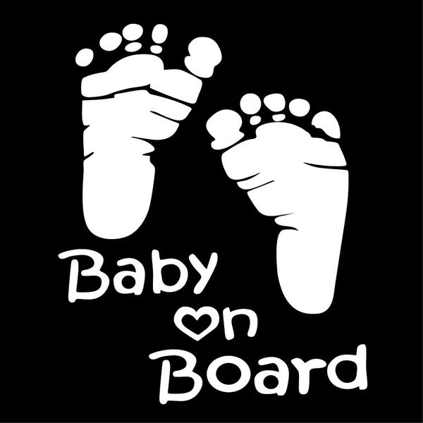 

оптовая ребенок на борту footprints безопасности светоотражающие предупреждающие наклейки для автомобиля