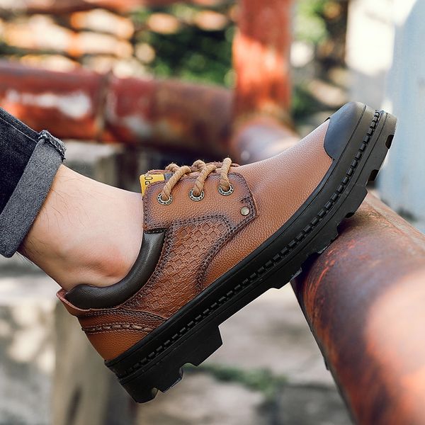 

business luxury oxford shoes men breathable leather shoes formal dress office party wedding men's tooling flats, Black