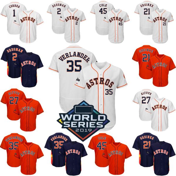 

Jose Altuve 2019 World Series Astros Jersey George Springer Michael Brantley Carlos Correa Yordan Alvarez Jeff Bagwell Justin Verlander