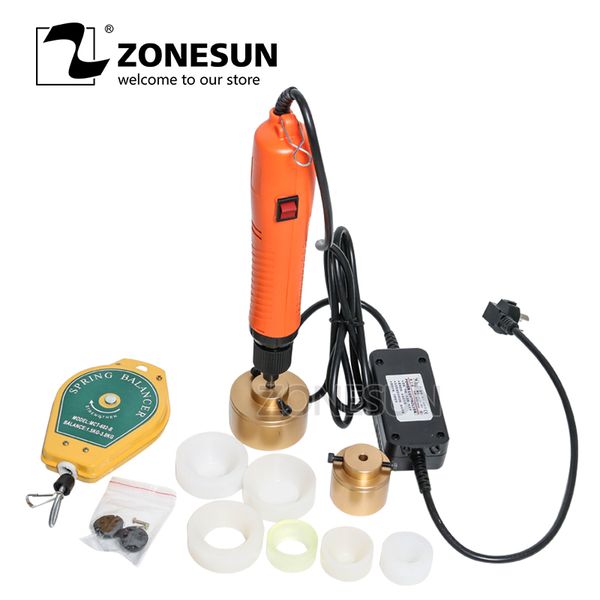 

zonesun 10-50mm большой крутящий момент скорость регулируемая укупорки машина ручной электрический герметизация tightener завинчивания cappe
