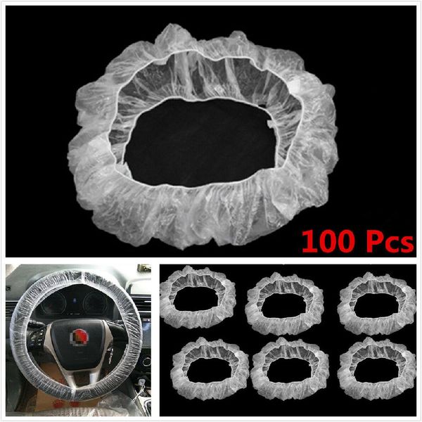 

100pcs/set universal disposable plastic steering wheel cover auto repair maintenance of plastic steering wheel cover