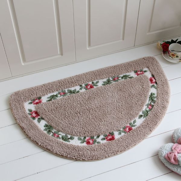 

absorption floor mat anti-slip bathroom door mat oval shape bath home decor floor rug carpet 40*60/50*80