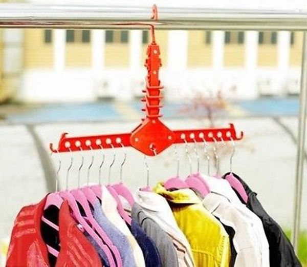 

New Foldable Magic Clothes Multi Hanger Space Saving Folding Hook Rack Wardrobe Multifunction Organizer Multi Hook Clothes Rack