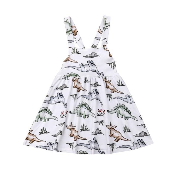 

casual toddler baby girls dinosaur strap dress sleeveless blackless princess tutu dresses summer clothes sundress 6m-4t, Red;yellow