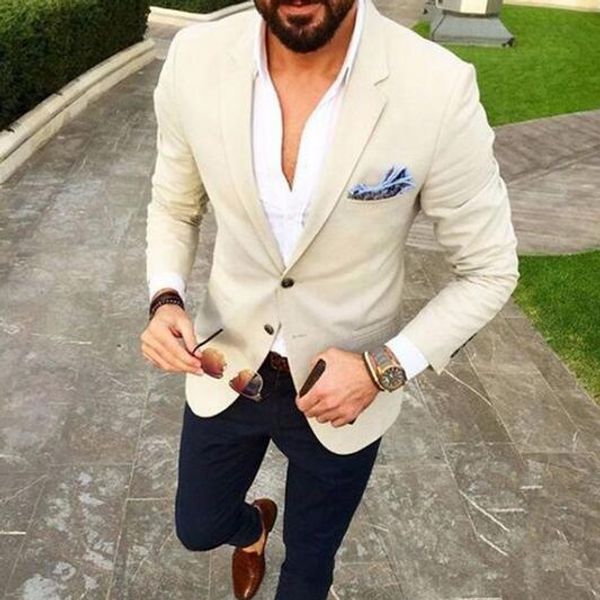 

элегантные белые мужские костюмы slim fit 2 шт. женихи свадебные смокинги для мужчин вырез лацкан формальный костюм выпускного вечера (куртк, White;black