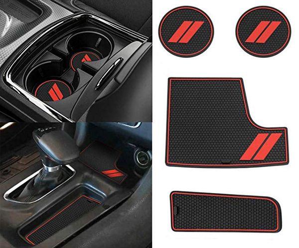 

bolaxin cup holder cover insert center console shifter liner cover interior trim mats for 2015-2019 dodge charger 4pcs custom fi