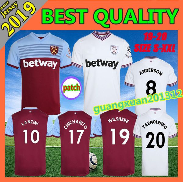 

19 20 we t ham occer jer ey united 2019 2020 home away wil here ander on chicharito lanzini arnautovic diop child football hirt
