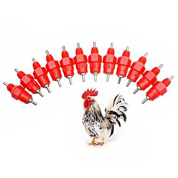 

20pcs poultry water drinking nipples duck chicken hen feeding screw in drinker