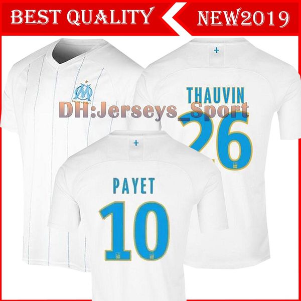 

thailand 2019-2020 olympique de marseille soccer jersey 19/20 om marseille maillot de foot cabella payet .gustavo thauvin jerseys shirts, Black;yellow