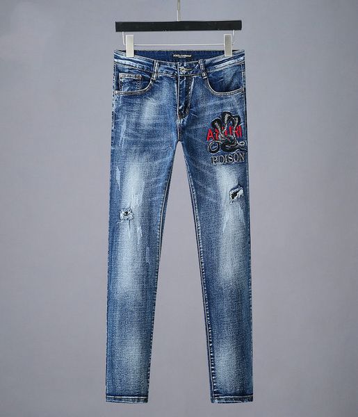 

fashionable mens jeans men slim casual pants blue skinny cotton denim brand designer jeans men size 29-38
