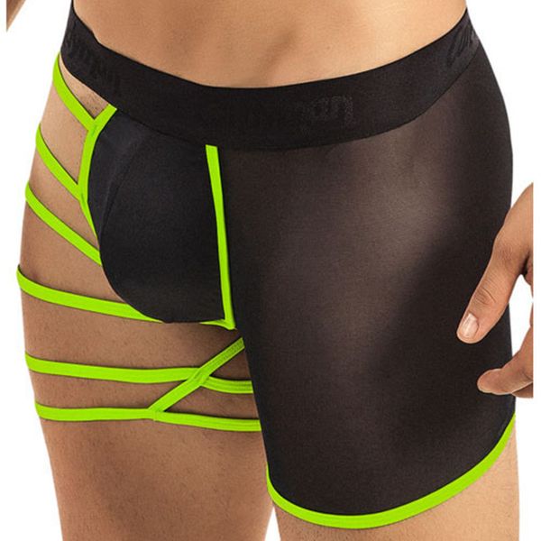 

fashion-mens underpants new fashion casual underwear boxers solid cotton hollow out big plus size cool underpant high quality, Black;white
