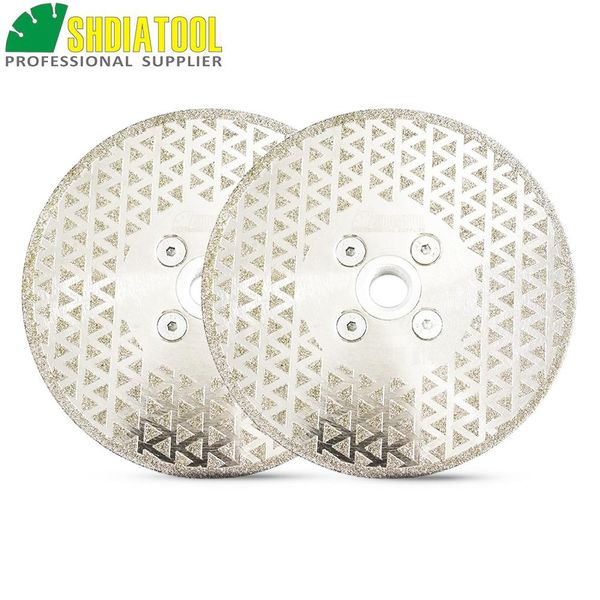 

shdiatool 2pcs 5 " гальваническое алмазное резание и шлифовальный диск с двойными шлифовальными сторонами для гранитного мрамора