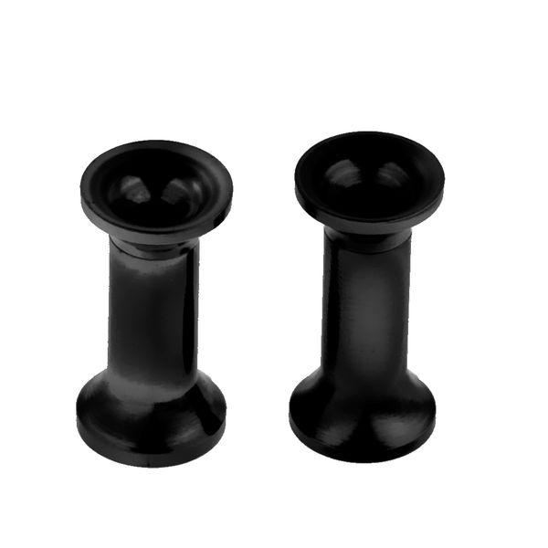 

1 pair black stainless steel double flared ear flesh tunnels plugs screw expander ear gauges 2-20mm, Slivery;golden