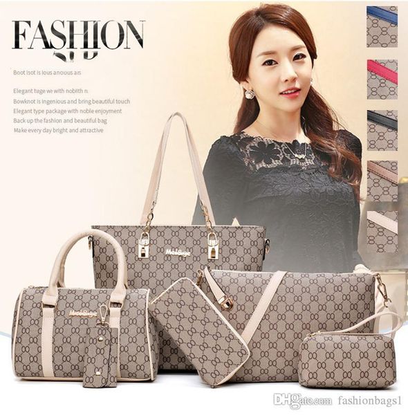 

sugao women bag luxury handbags designer bags 5 colors 6pcs set totes shoulder bags cross body clutch bags cosmetic card holders key wallets