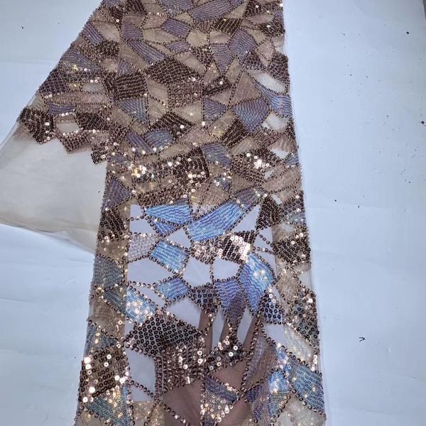

african sequin lace fabric 2020 lace nigerian tulle fabric bride french mesh zx35781, Pink;blue