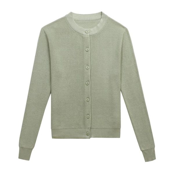 

female cardigan green korean knitted cardigan button up loose long sleeve spring kardigan 202001003 pph537, White