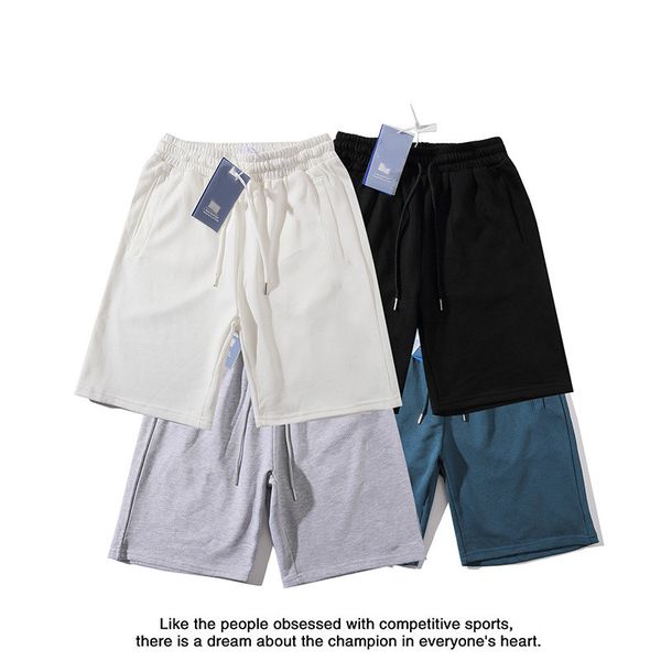 

designer shorts men's three-dimensional embroidery tide brand couple models fashion trend casual pants five-point pants female 4 colors, White;black
