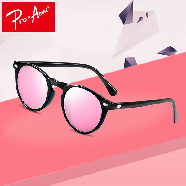 

pro acme brand 2019 retro round sunglasses women polarized men sunglasses tr frame shades sun glasses lentes de sol mujer pb1219, White;black