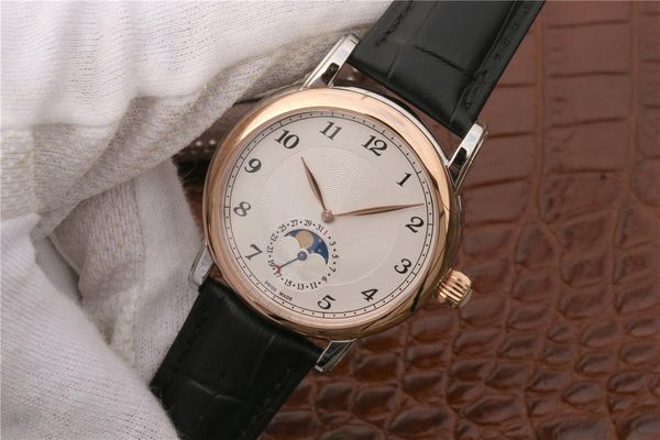 

vf star series u0117580 lunar phase watch for men equipped with imported 9015 modified mb 2914 28800 vibration frequency, Slivery;brown