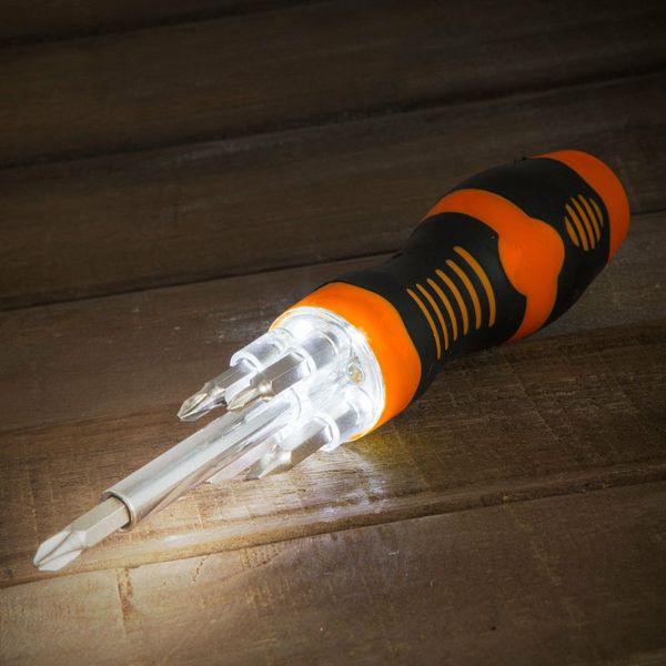 

multifunction screwdriver tool 5 bit heads tpr handle with led light qjs shop