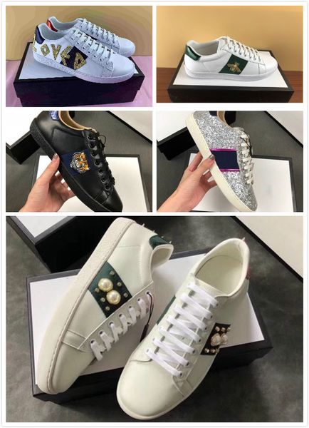 

men women sneaker casual shoes low italy brand ace bee stripes shoe walking sports trainers chaussures pour hommes, Black