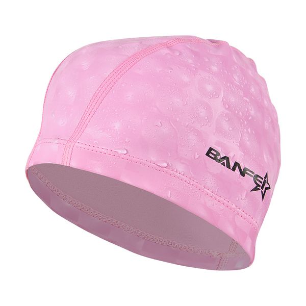 

women and men swimming caps waterfroof pu swimming hat pool wear protect ears high elasticity durability bathing caps