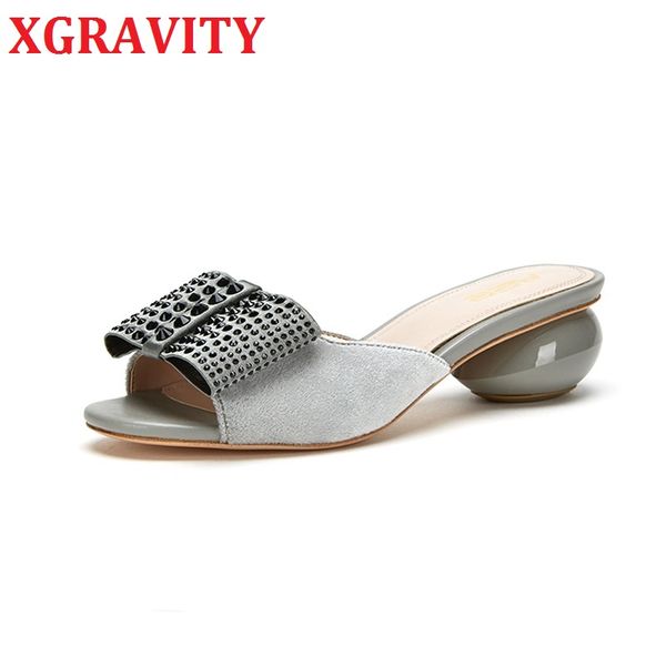 

xgravity egg heel party heels women bowknot slippers woman fashion crystal design high heels elegant female sandals summer b192, Black