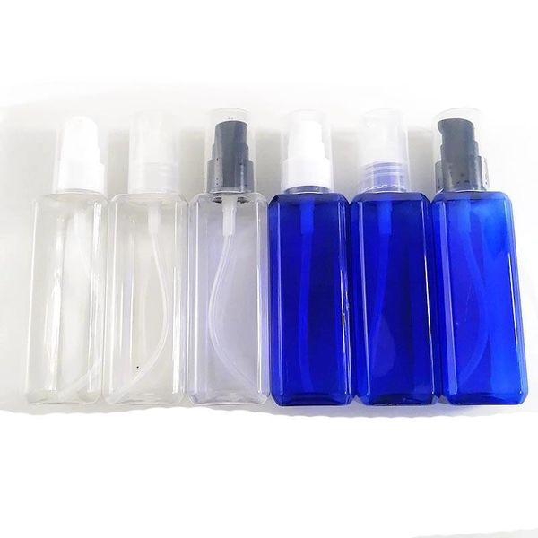 

100 ml thick wall empty plastic powder pump spray bottle emulsion packing cosmetic packaging bottle refillable portable travel