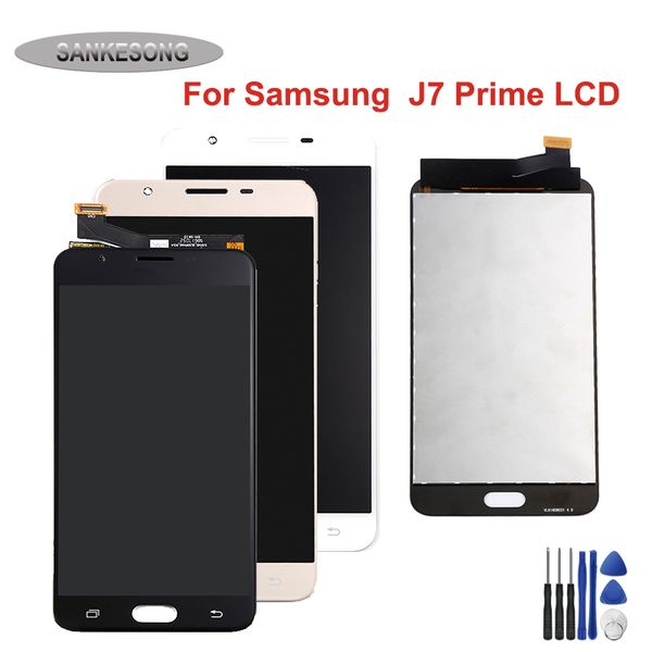 

5,5" lcd для samsung galaxy j7 prime g610f g6100 g610m дисплей сенсорный экран digitizer ассамблеи запасные части j7 штрихом
