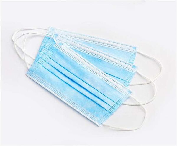 

prifast shipping in stock 100 1pcs dust proof masks with elastic earrings 3 layers dust wholesale mask mouth