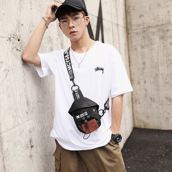

korean fashion men's and women's chest bag japan and south korea personality messenger bag casual fashion