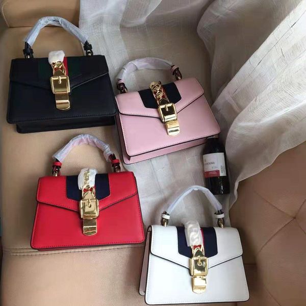 

2019 new single-shoulder mini bag sylvie stylish bag handbag shoulder bag totes handles boston cross body messenger 470270