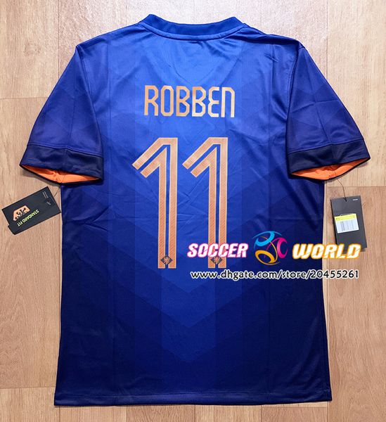 

retro netherlands soccer jersey 2014 holland away 9# v.persie 10# sneijder 11# robben football shirts qaultiy size s-xxl, Black;yellow