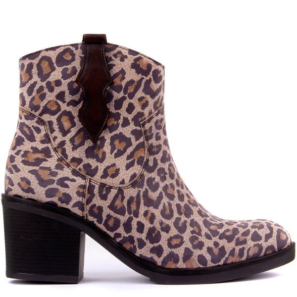 

sail-lakers mink leopard print leather women boots