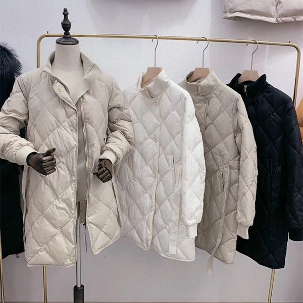 

wsyore 2019 new autumn and winter women slim temperament duck down jacket female korean grid down coat ns1172, Black