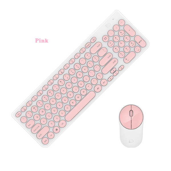 

fashion 2.4g wireless chocolate mouse and keyboard sets ultra-thin keyboard mouse combo for home office girls lady boys