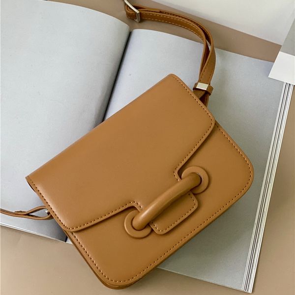 

design envelope bag cow leather retro small square shoulder bag buckle chic candy color 2 size messenger female fat